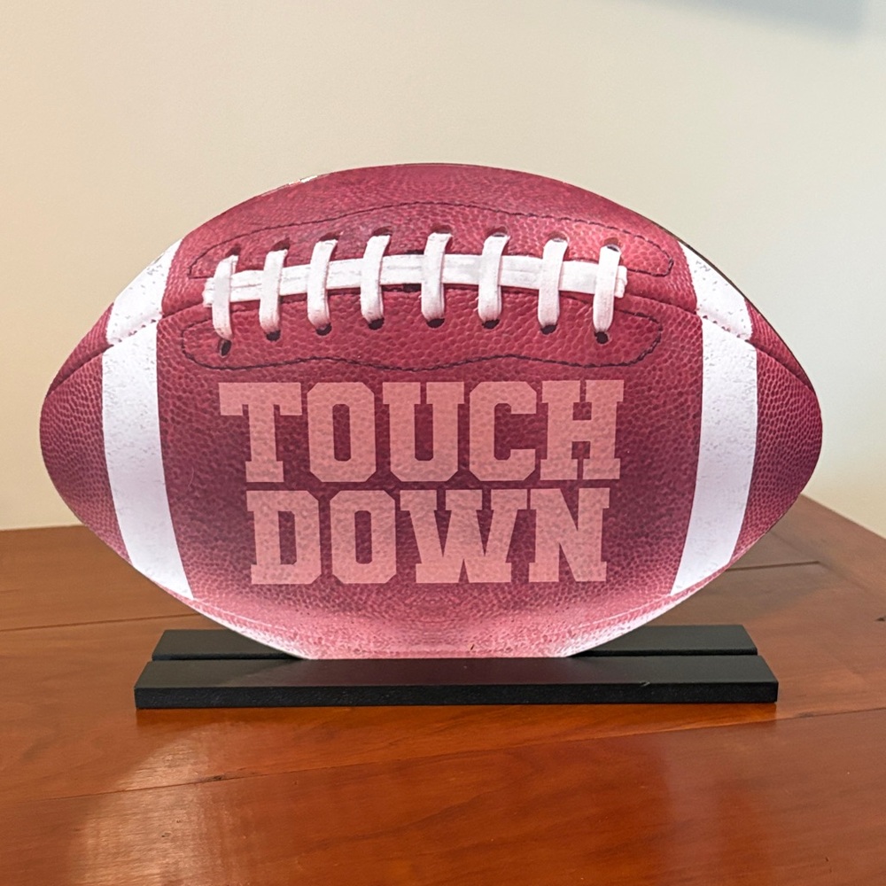 Football “Touch Down” Sign Decor | Sports Fan Home Decor - Picture 2 of 5